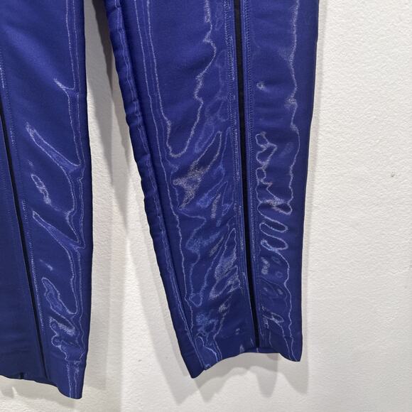 RISTO Shiny Purple Black Pants Women’s Size Medium Silk Blend High Rise Evening - Picture 3 of 10